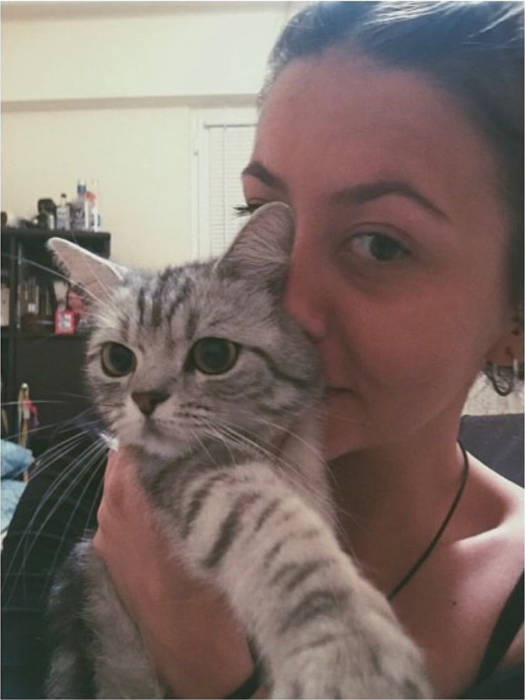 Nida with cat